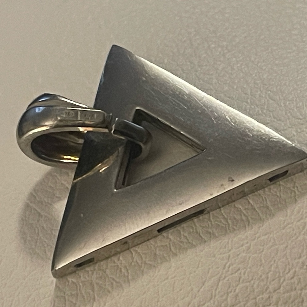 Sterling Silver Triangle Pendent - image 4